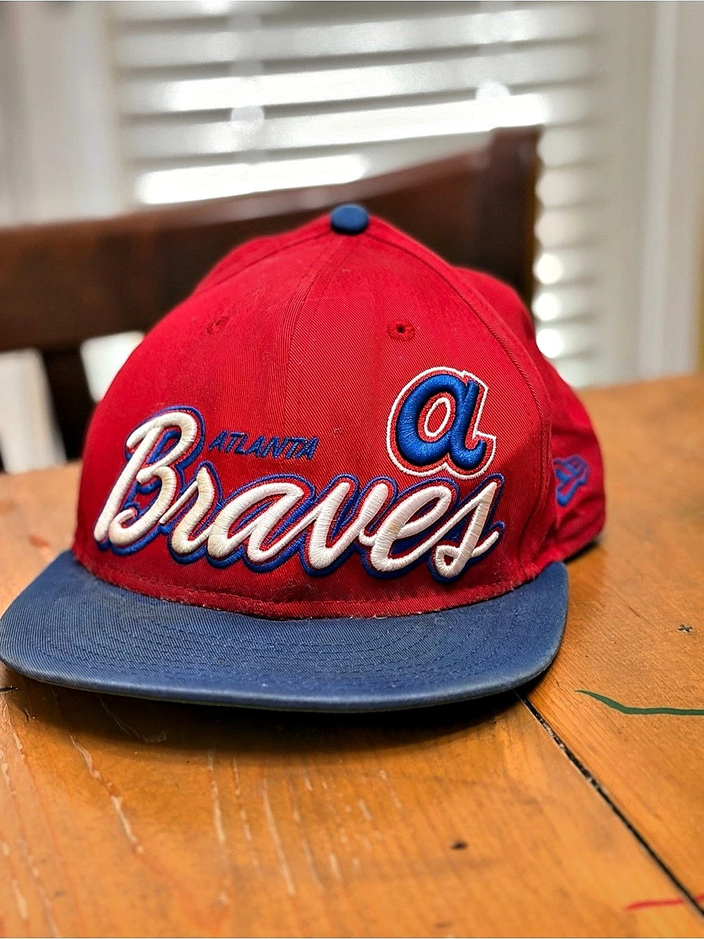New Era Atlanta Braves Red & Blue Adjustable Hat